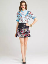 Load image into Gallery viewer, Swarm of butterflies blouse and skirt set