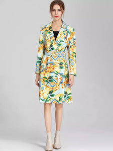 A whole lotta lemons trench coat