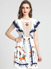 Load image into Gallery viewer, Horse show frilled mini dress