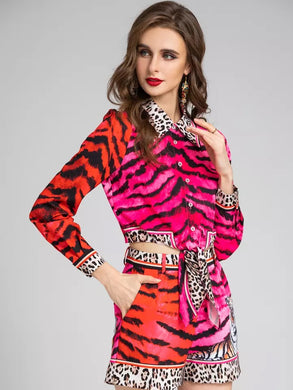 Tiger on watch two piece set