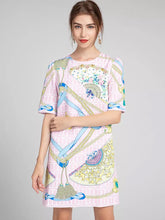 Load image into Gallery viewer, Fan and tassel short sleeve dress