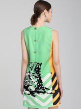 Load image into Gallery viewer, Lovely leopard colour block sleeveless dress