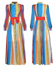 Load image into Gallery viewer, &#39;I can see a rainbow&#39; maxi dress with Bow