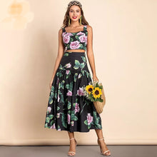 Load image into Gallery viewer, Wild Rose black tiered maxi skirt *WAS £125*
