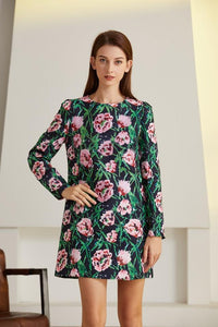 crystal beaded rose dress