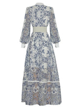 Load image into Gallery viewer, Swallow maxi dress with belt