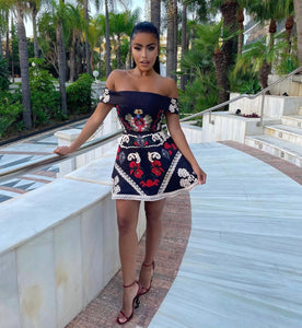 Black Vintage Bardot Dress