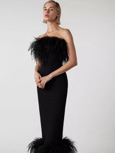 Load image into Gallery viewer, Feather Lux Heavy Bandage Dress
