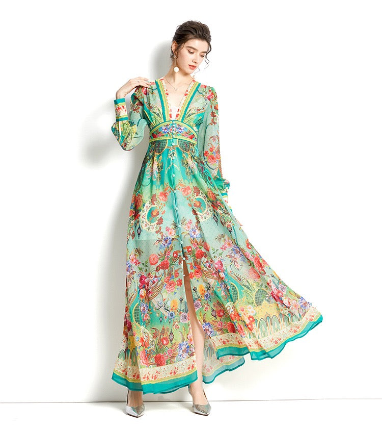 Countryside garden maxi dress