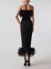 Load image into Gallery viewer, Feather Lux Heavy Bandage Dress
