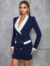 Load image into Gallery viewer, Navy Blue Blazer Dress