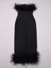 Load image into Gallery viewer, Feather Lux Heavy Bandage Dress