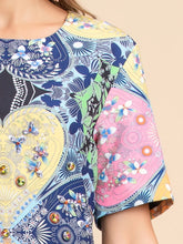 Load image into Gallery viewer, It’s All Hearts Mini Dress with heavy embellishments