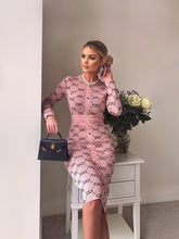 Load image into Gallery viewer, Long Sleeve midi knitted dress