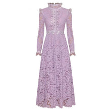Load image into Gallery viewer, Lilac Lavender lace Midi dress