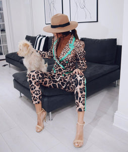 Leopard-Print Jacquard Set