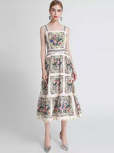 Load image into Gallery viewer, Flowers all round strappy maxi dress