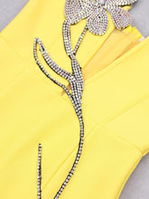 Load image into Gallery viewer, Yellow Diamond Mini Dress