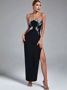 Crystal “LUX” Bandage Midi Dress