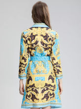 Load image into Gallery viewer, Venetian Vintage Printed Belted Coat