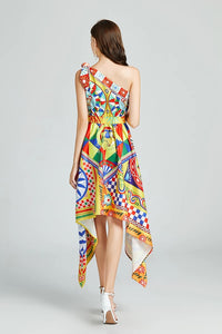 Bohemian Floral Print Dress