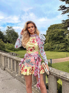 So Smashing in clashing print mini dress