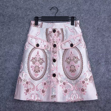 Load image into Gallery viewer, High Waisted Floral Jacquard Skirt *WAS £85*