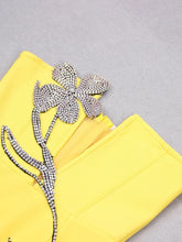 Load image into Gallery viewer, Yellow Diamond Mini Dress