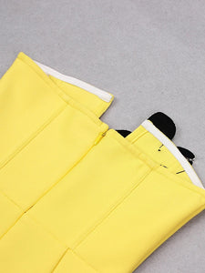 Yellow Diamond Mini Dress