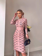Load image into Gallery viewer, Long Sleeve midi knitted dress
