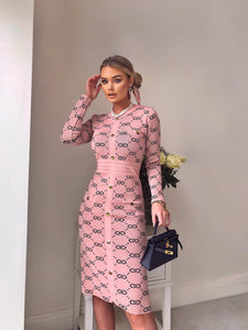 Long Sleeve midi knitted dress