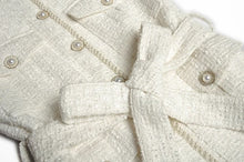 Load image into Gallery viewer, White Tweed Single Breasted Coat