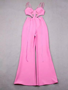 Pink Lux Bodycon Jumpsuit