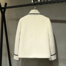 Load image into Gallery viewer, Cream scallop edge coat