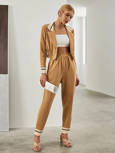 Tan Autumn Lux Two Piece Set