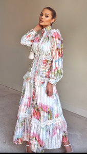 Pastel Meringue lace maxi dress