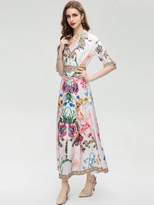 Crest Embellished Maxi Dress