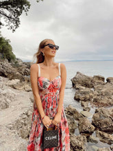 Load image into Gallery viewer, Faded rose bralette style midi dress