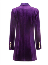 Load image into Gallery viewer, Lux Velvet Double Breasted Blazer