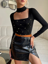 Load image into Gallery viewer, CC Lux Black Turtleneck