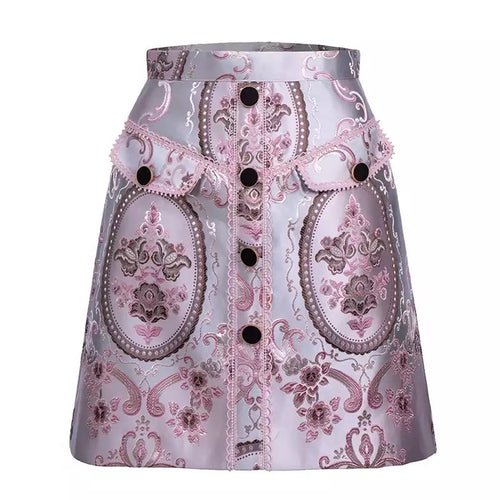 High Waisted Floral Jacquard Skirt *WAS £85*