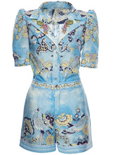 Load image into Gallery viewer, Roma embellished shirt &amp; shorts set