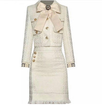 Load image into Gallery viewer, &quot;Pretty love&quot;  Cream tweed suit set