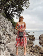 Load image into Gallery viewer, Faded rose bralette style midi dress