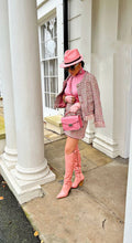 Load image into Gallery viewer, Mixed Pink tweed with pearl and feather set