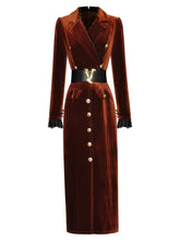 Load image into Gallery viewer, Velvet Aline Dress with Belt - Comes in two colours