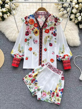 Load image into Gallery viewer, Wildflower and hummingbird two piece set