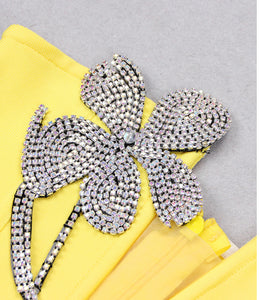 Yellow Diamond Mini Dress