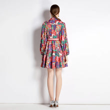 Load image into Gallery viewer, Soul Mate Lantern Sleeve Mini Shirt Dress