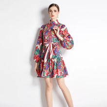 Load image into Gallery viewer, Soul Mate Lantern Sleeve Mini Shirt Dress